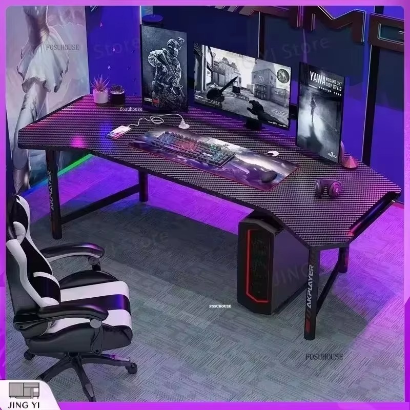 Esports Gaming Live - โต๊ะเกมมิ่งระดับมืออาชีพสำหรับอีสปอร์ต ไลฟ์สตรีมมิ่ง คอมพิวเตอร์เวิร์คสเตชั่น ปรับความสูงได้ โต๊ะทำงานขนาดใหญ่สำหรับพีซี