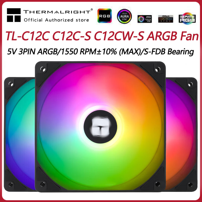 Esports Gaming Fan - Thermalright TL-C12C 3 In 1 120มม.พัดลมทำความเย็น5V