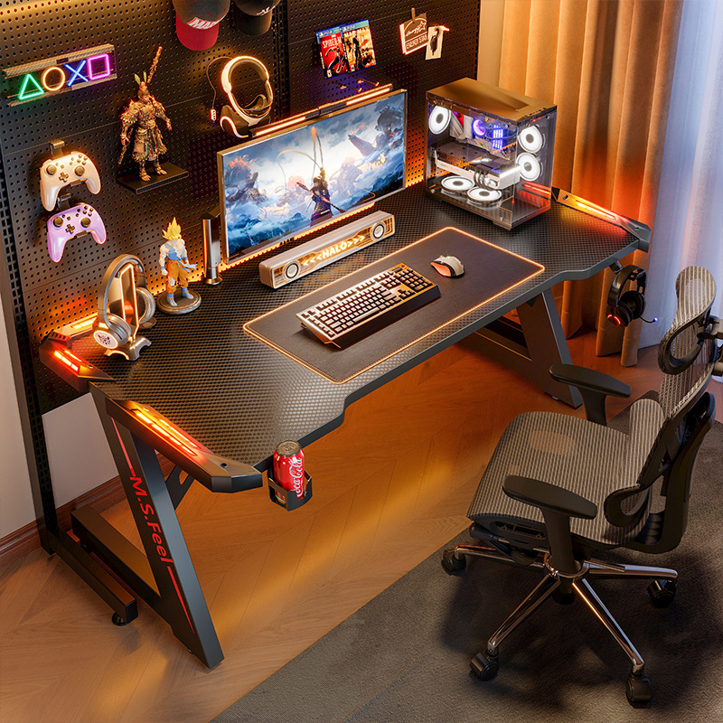 Esports Gaming Live - โต๊ะเกมมิ่ง Pegboard Esports โต๊ะคอมพิวเตอร์คาร์บอนไฟเบอร์ โต๊ะทำงานที่บ้าน ห้องนอน