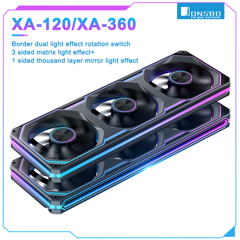 Esports Gaming Fan - พัดลมเคสคอมพิวเตอร์ JONSBO XA-120 XA-240 XA-360 ขนาด