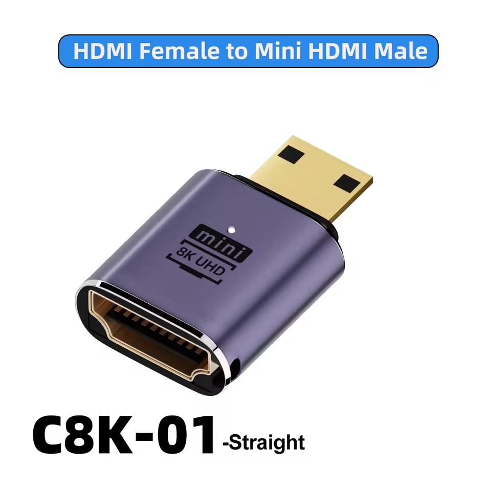 Gaming Speaker 2.1 - อะแดปเตอร์มินิ HDMI ชาย เป็น HDMI 2.1