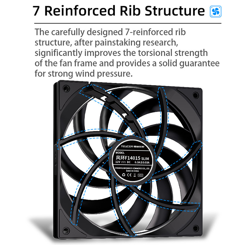 พัดลมเคส TEUCER F14015 SLIM ขน - Esports Gaming Fan บทวิจารณ์และราคา