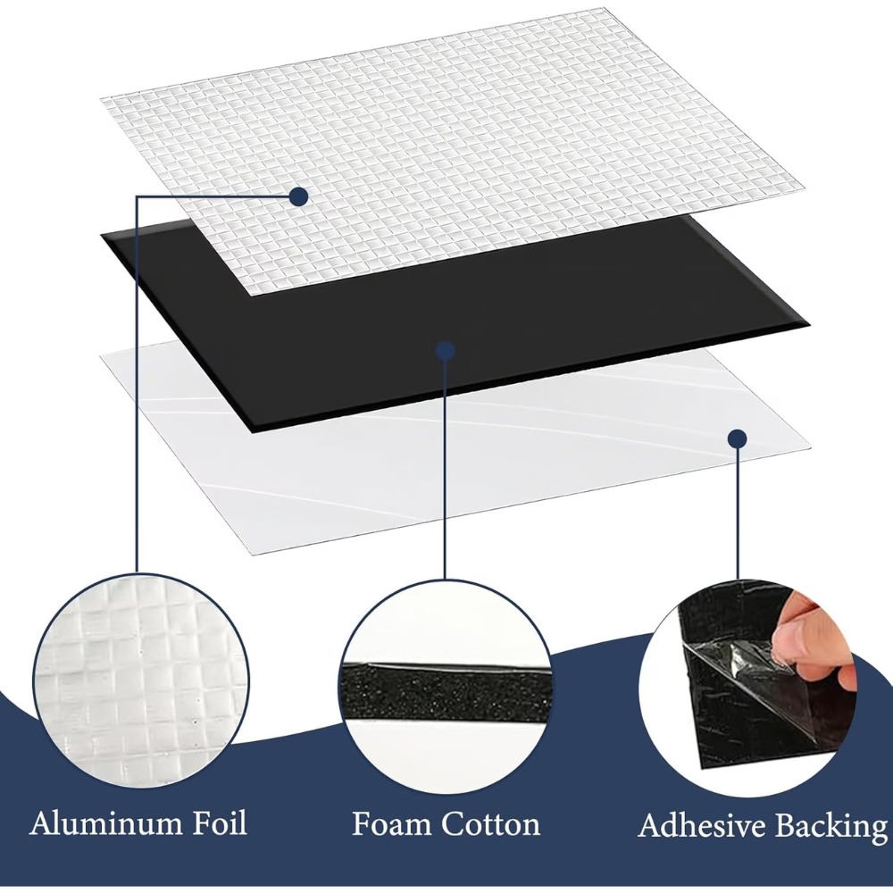แผ่นกันเสียงรถยนต์ 10 ชิ้น ขนา - Sound Dampening Foam บทวิจารณ์และราคา