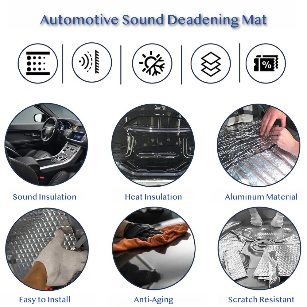แผ่นกันเสียงรถยนต์ 10 ชิ้น ขนา - Sound Dampening Foam บทวิจารณ์และราคา