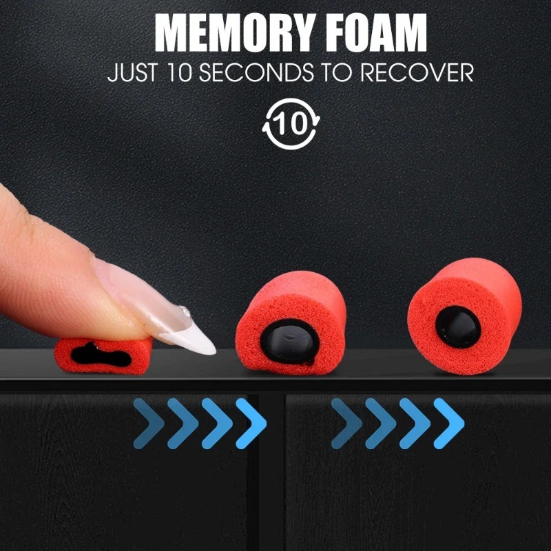 1-6 คู่ Soft Memory Foam หูฟัง - Sound Dampening Foam บทวิจารณ์และราคา