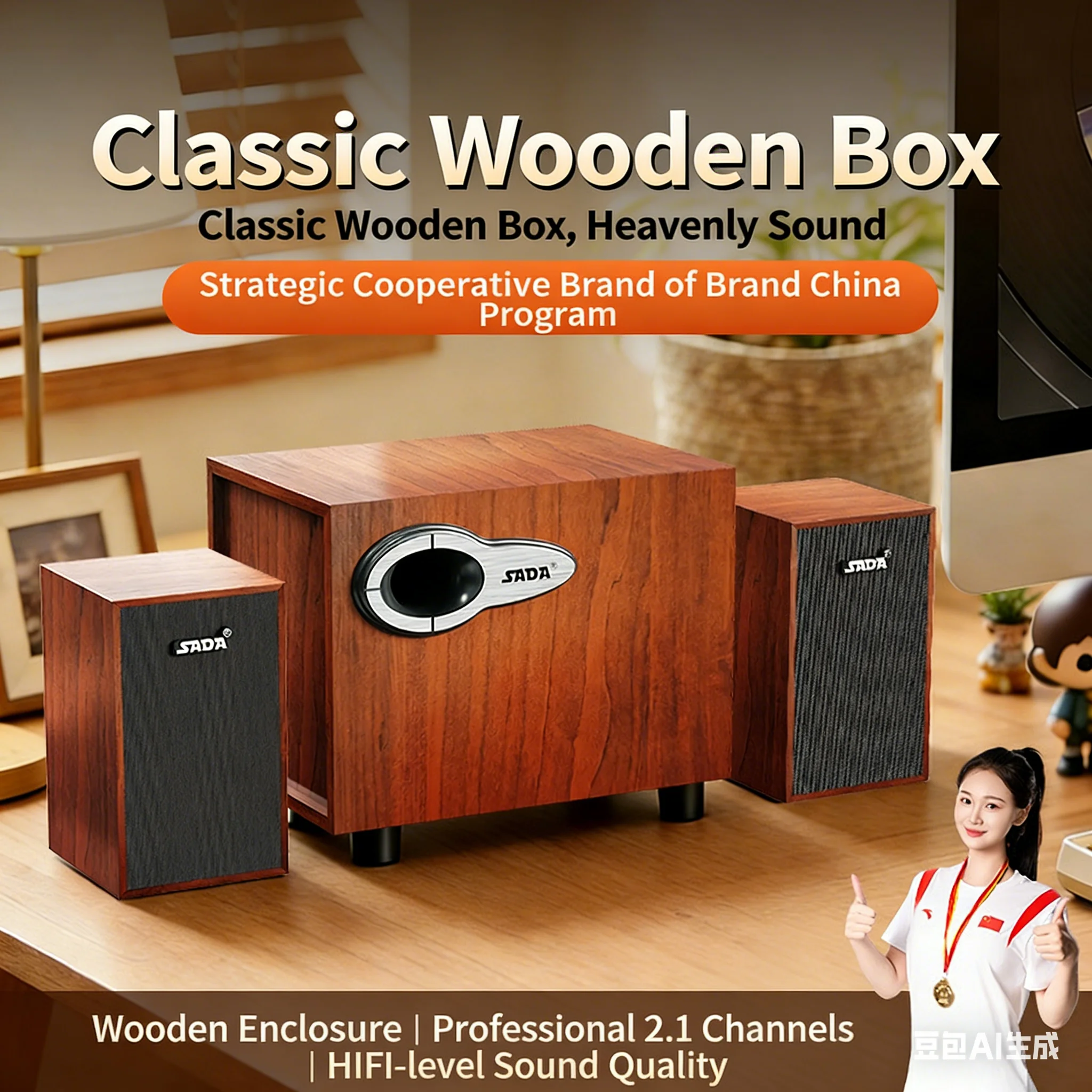 ลำโพงตั้งโต๊ะไม้ 2.1 ช่องสัญญา - Gaming Speaker 2.1 บทวิจารณ์และราคา