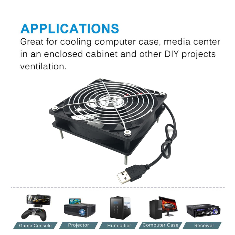 8/12 ซม.12V USB Powered คอมพิว - Esports Gaming Fan บทวิจารณ์และราคา