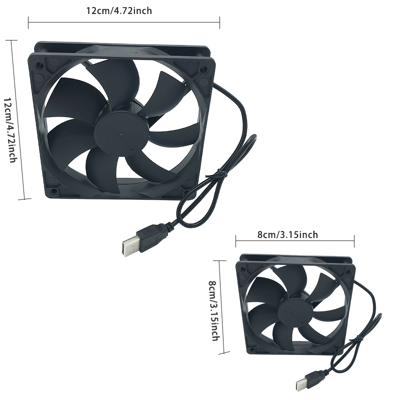8/12 ซม.12V USB Powered คอมพิว - Esports Gaming Fan บทวิจารณ์และราคา