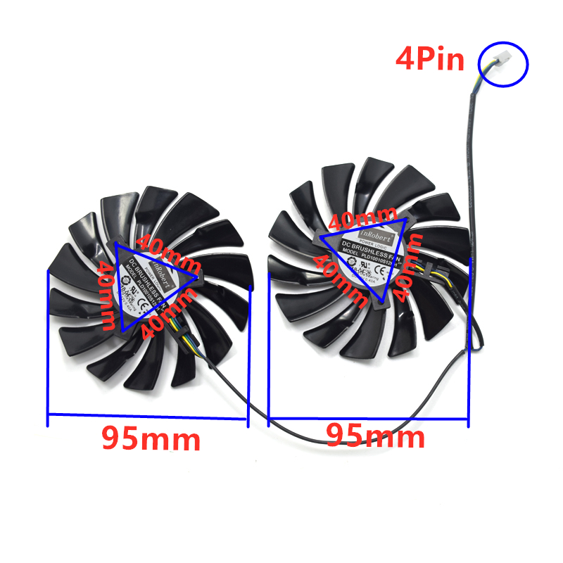 2Pcs 95Mm PLD10010S12HH การ์ดส - Esports Gaming Fan บทวิจารณ์และราคา