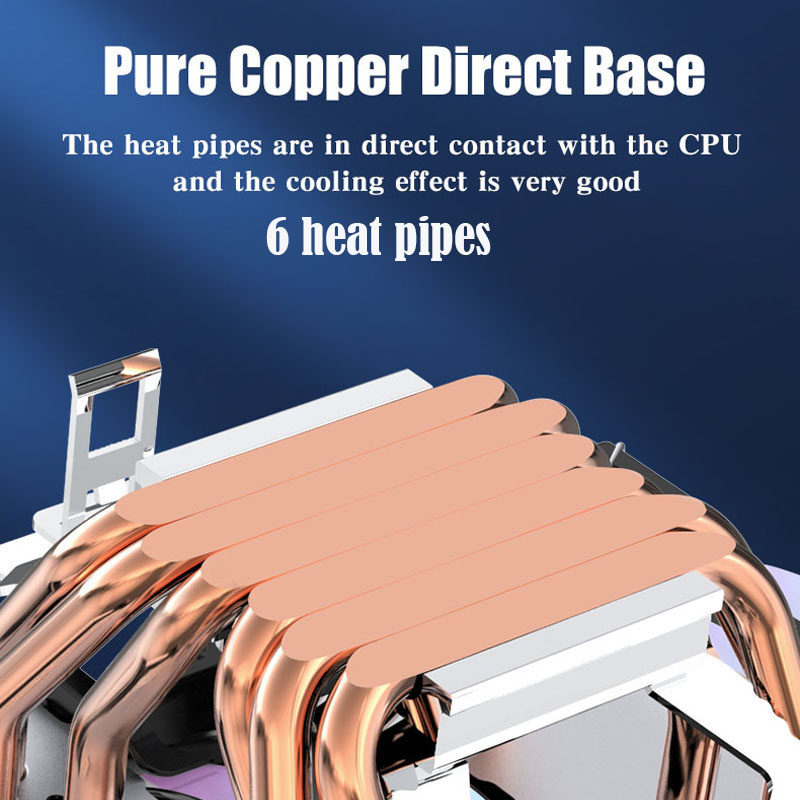 6 ท่อความร้อน CPU Cooler 4Pin  - Esports Gaming Fan บทวิจารณ์และราคา