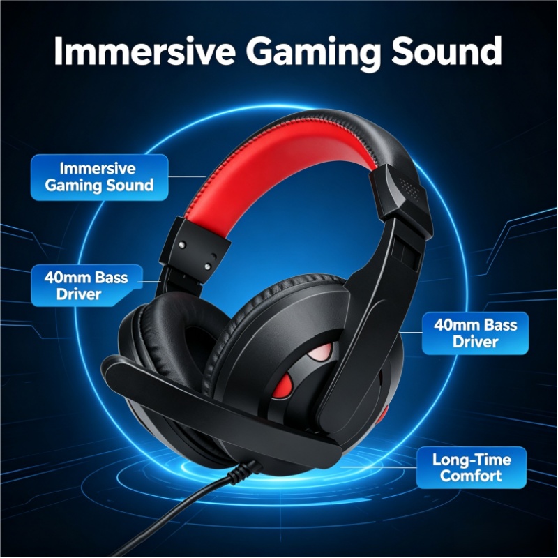 A65 หูฟังแบบครอบศีรษะสำหรับการ - Esports Online Gaming บทวิจารณ์และราคา