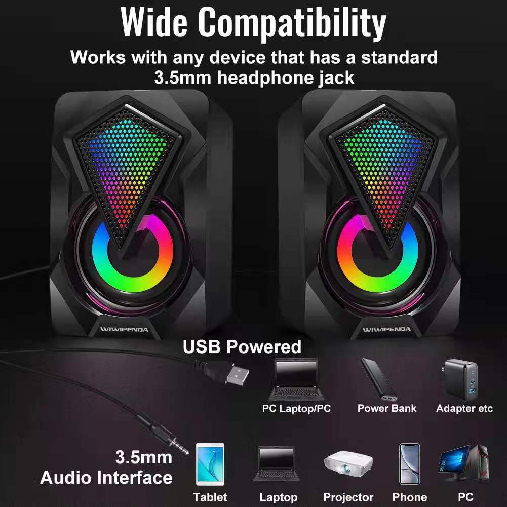 ลำโพงคอมพิวเตอร์พร้อมไฟ RGB ซั - Gaming Speaker 2.1 บทวิจารณ์และราคา